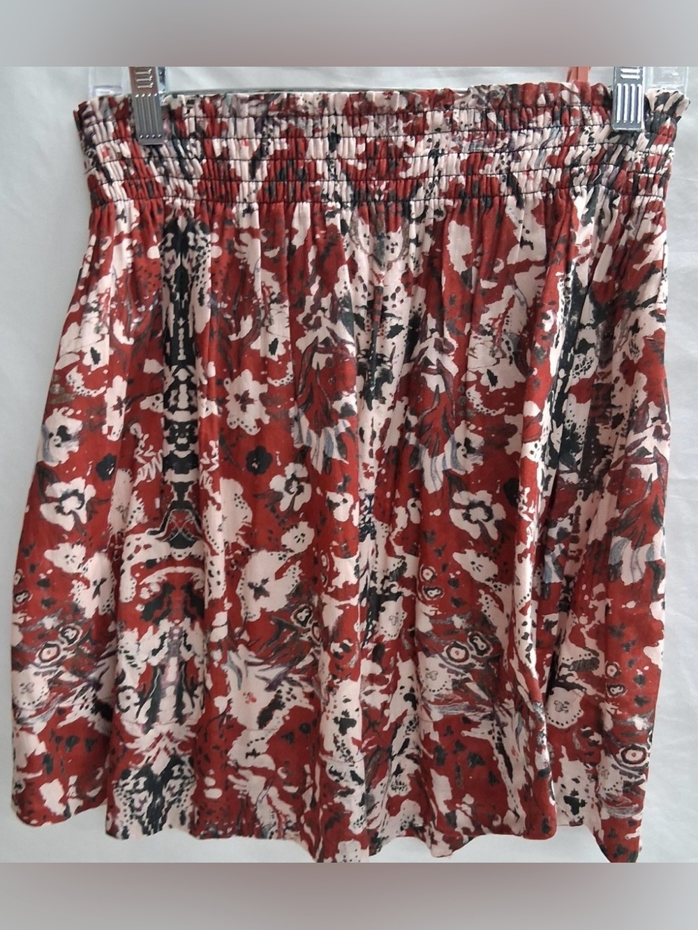 IRO Wave Floral Tiered Mini Skirt